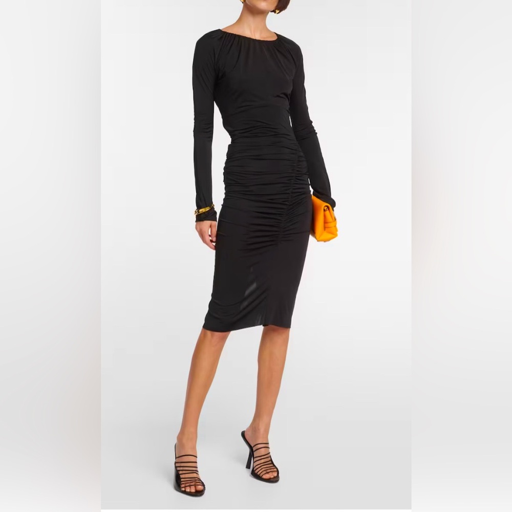 Victoria Beckham Ruched wrap jersey dress